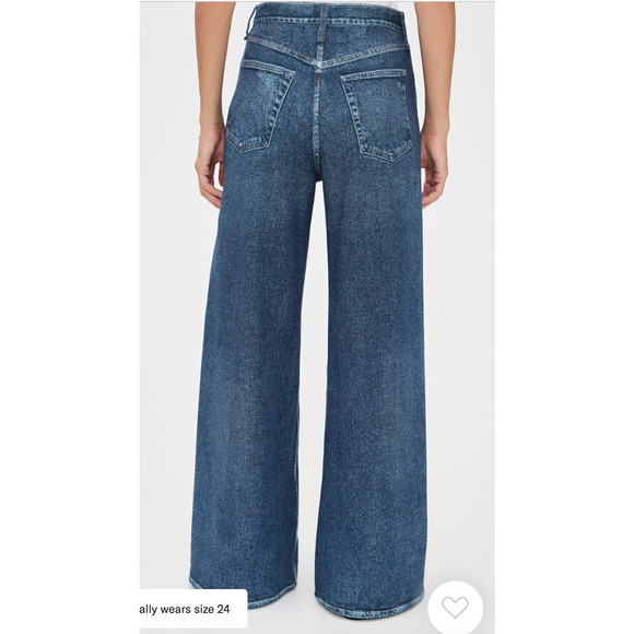 Rag & Bone Miramar Wide Leg Jeans Women Size 26 Blue Denim Medium Wash 5-Pockets - Picture 3 of 12